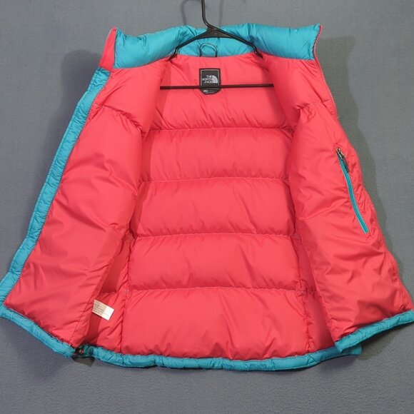 The North Face Vest Women's XL Blue Nuptse 700 Puffer Down Jacket Winter Outdoor - Picture 11 of 12
